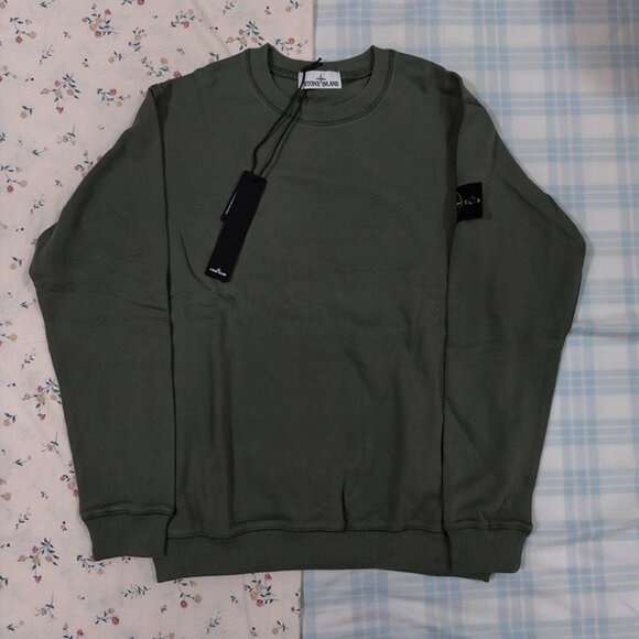 Stone Island Green Crew Neck Sweatshirt - Picture 1 of 7